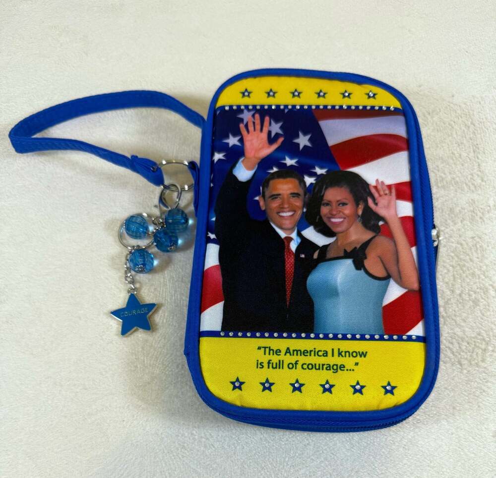 Willabee & Ward Barack & Michelle Obama Commemorative Wristlet with Charm